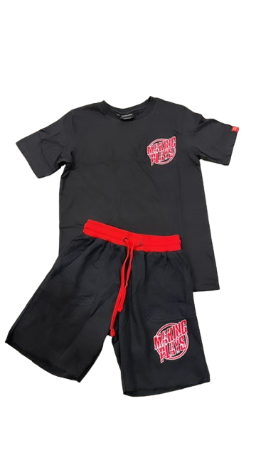 Black w red set