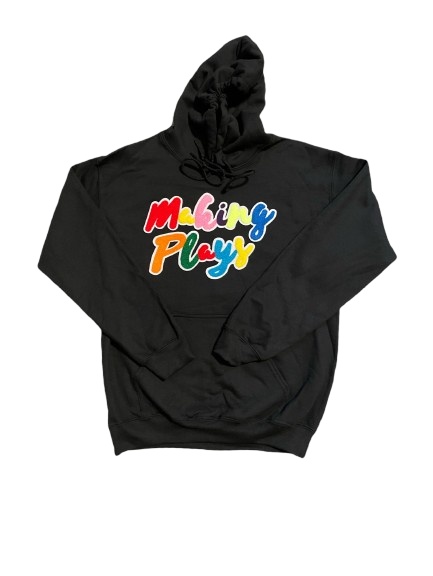 Black hoodie w multicolor