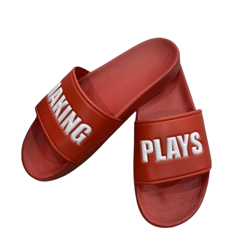 Red slides w white